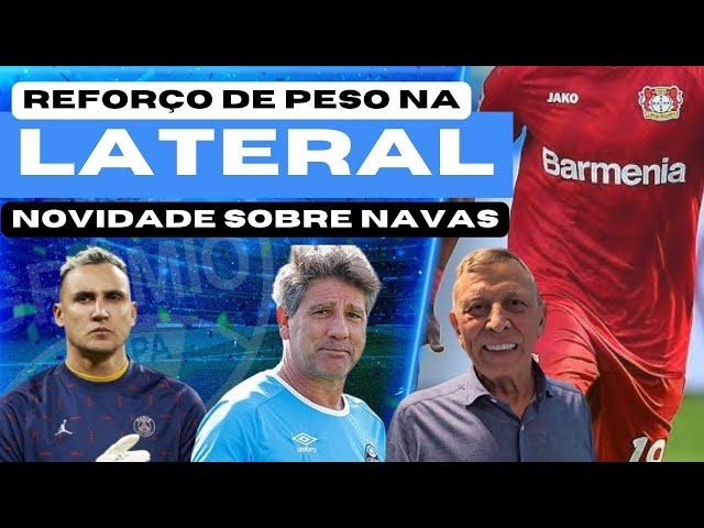 GRÊMIO QUER REFORÇO DE PESO NA LATERAL! JOGA MUITO, É DA EUROPA E DE SELEÇÃO | NOVIDADE SOBRE NAVAS