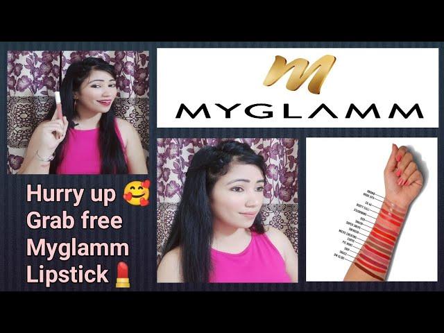 MYGLAMM LIT Liquid Lipstick || Review of MYGLAMM Free Lipstick || Get Free Myglamm Lipstick