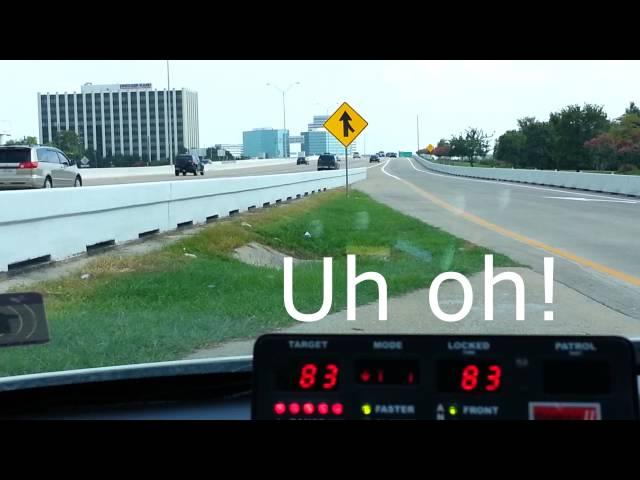 Running radar on a busy highway