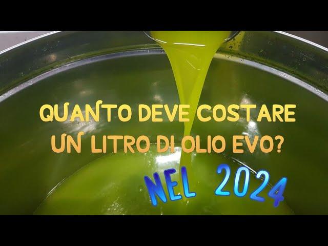 il giusto prezzo per 1 litro di olio extravergine di oliva nel 2024! video con costi di produzione