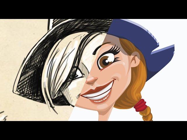 Witch Cartoon Character - Braida Witchy || GraphicMama.com