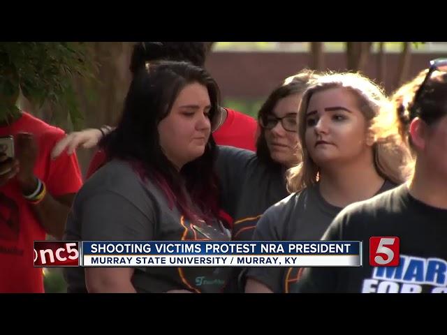 Protest Opposes NRA President's Appearance In Murray, Ky.