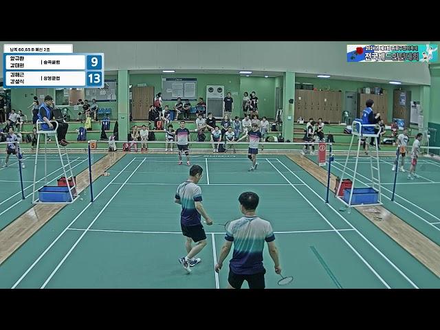 남복 60,65 B 예선 2조| (송곡클럽) 양규환/강태현 vs (상봉클럽) 김해근/강성식[2024년 제4회 중랑구 장미축제 전국배드민턴대회(신내)]