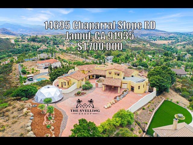 For Sale: Panoramic San Diego County Views: 14695 Chaparral Slope Road Jamul CA 91935