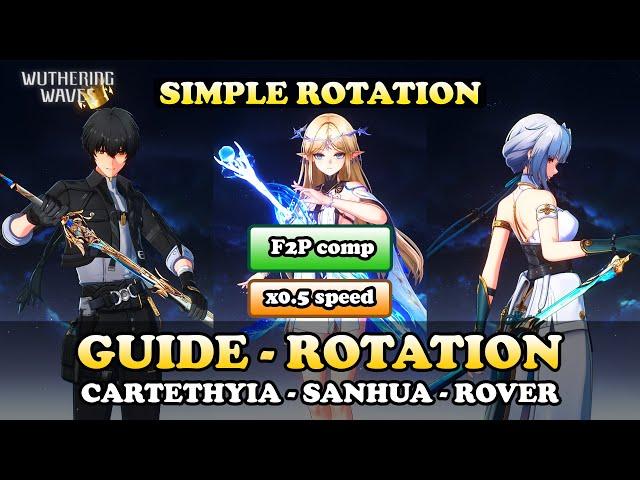 Guide | Cartethyia F2P team | Cartethyia Sanhua Rover - Simple Rotation [ Wuthering Waves ]