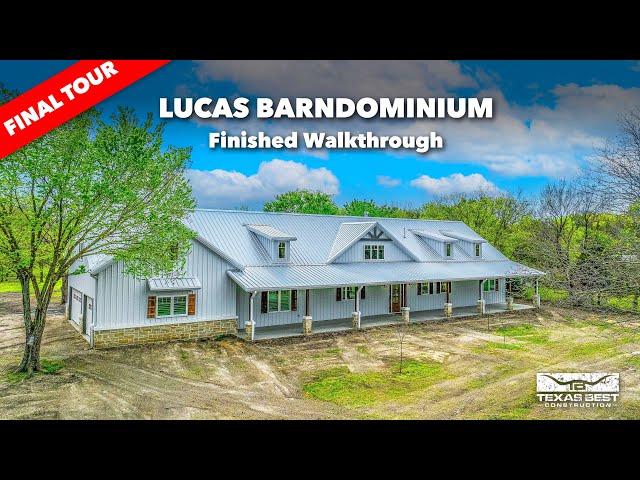 3,300sqft Lucas BARNDOMINIUM Home Finished TOUR | Texas Best Construction