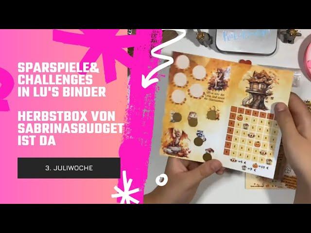 Sparspiele & Challenges | 3.Juliwoche | Herbstbox von Sabrinasbudget  #umschlagmethode