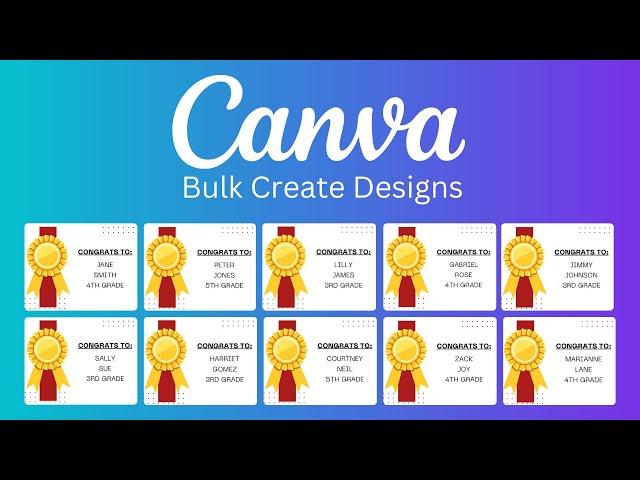 Bulk Create Designs with Canva Sheets