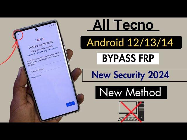 All Tecno Frp Bypass Android 12/13/14 |  Latest Security  2024 | Tecno Frp Bypass | Without Pc