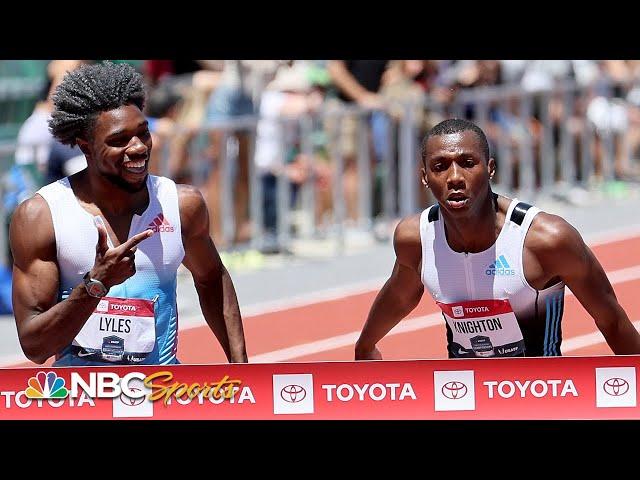 Lyles vs. Knighton 200m showdown comes down to the line, maybe starts beef? | NBC Sports