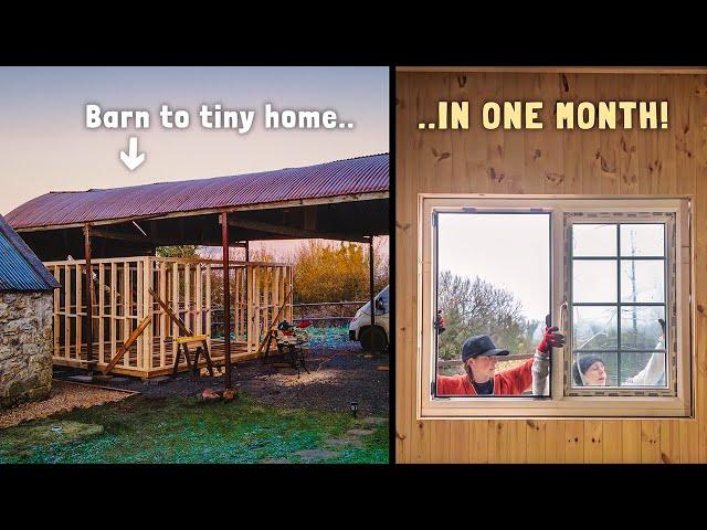 We tried to build a timber cabin in 30 days - barn to tiny home.