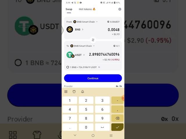 Trust Wallet : How To Swap / Convert from BNB To USDT  Step By Step Process | 2024-25 | #crypto