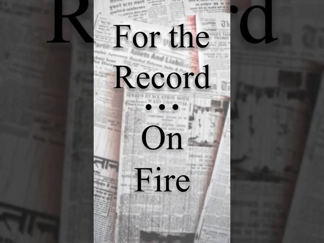For the Record: "On Fire" - World Records and Facts  #facts #history #worldrecord