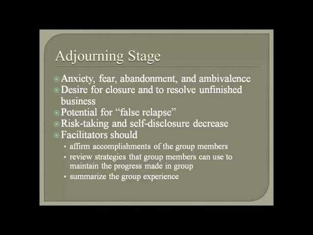 Stages of Group Counseling