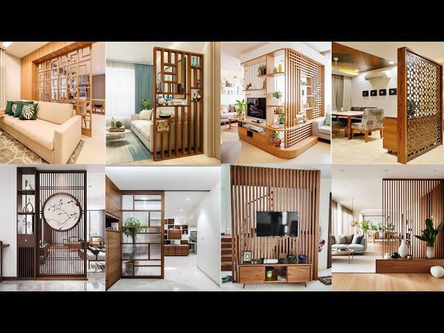 Modern Living Room Wall Partition design | Room Divider design Ideas | Wood Room partition interior