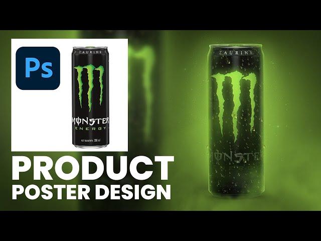 Product Manipulation Design Tutorial in Photoshop ( MONSTER DRINK )