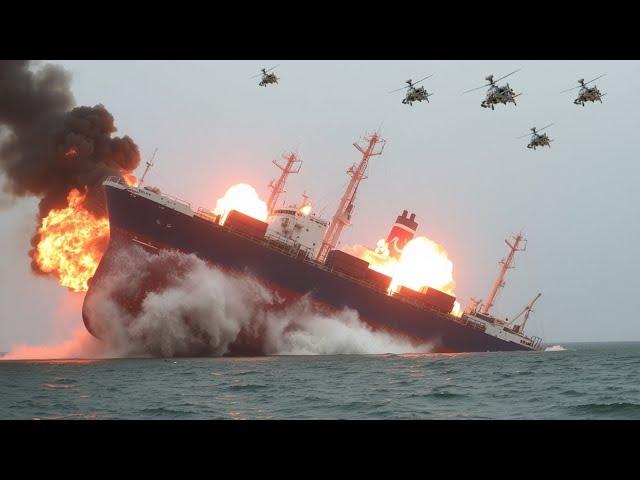 Today, Russia brutally sank 2 US cargo ships full of ammunition and explosives.