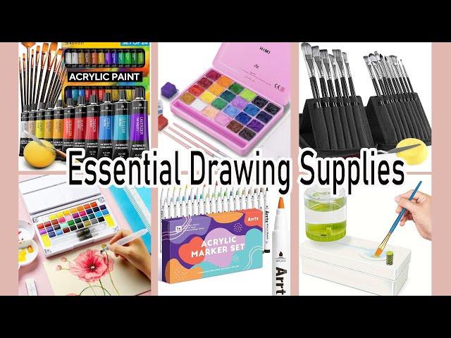 Essential Drawing Supplies || Useful drawing materials || Farjana Drawing Academy