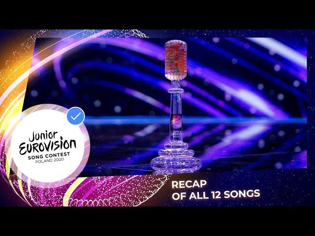 Recap of all 12 songs - Junior Eurovision 2020