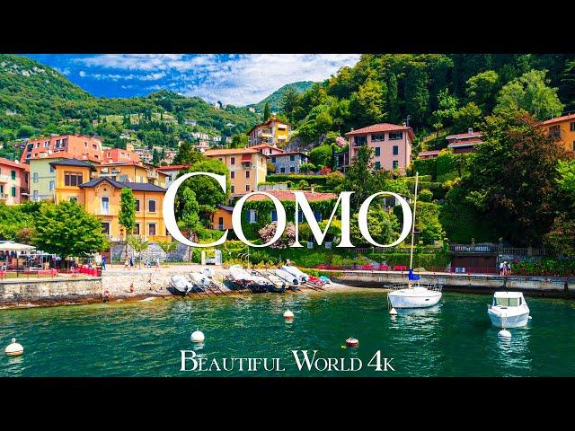 Lake Como 4K Nature Relaxation Film - Relaxing Piano Music - Travel Nature