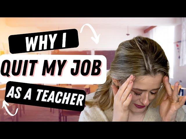 Why I QUIT Teaching | Primary Teaching in Scotland