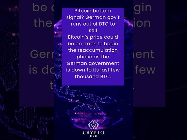 Germany finally done selling BTC?  #bitcoin #cryptohub #btc #crypto #cryptocurrency #germany