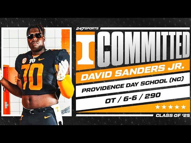 WATCH: 5-star OT David Sanders Jr commits to Tennessee LIVE on 247Sports | No. 3 Overall Player