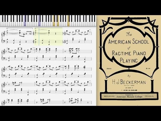 A Dixie Warble by H. Beckerman (1914, Ragtime piano)