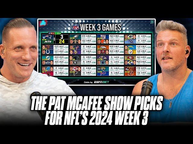 The Pat McAfee Show Picks & Predicts Every Game For NFL's 2024 Week 3