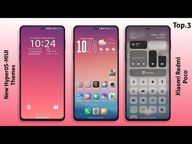 3 Premium HyperOS Themes for Xiaomi,Redmi,Poco  | HyperOS Amazing  Themes