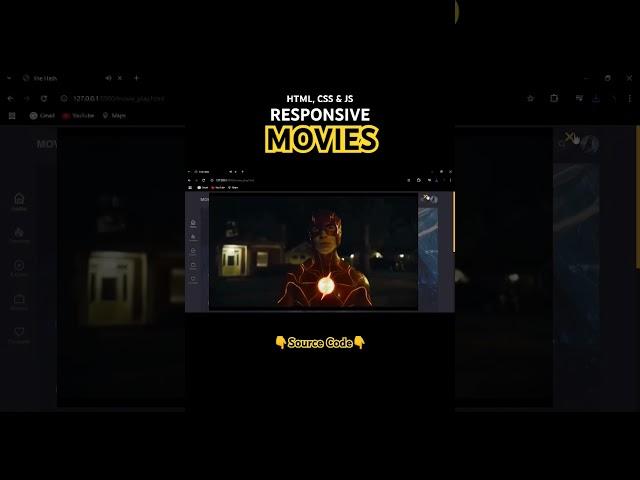 Responsive Movies Website #html #css #javascript #webdesign #webdevelopment #frontend #shorts