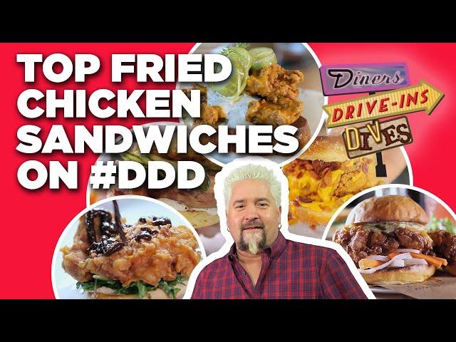 Top #DDD Fried Chicken Sandwich Videos with Guy Fieri | Diners, Drive-Ins and Dives | Food Network