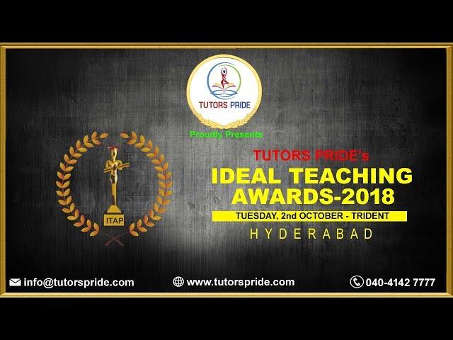 TUTORS PRIDE's "IDEAL TEACHING AWARDS - 2018" Mr.Sasala Mallikarjun NOMINEE