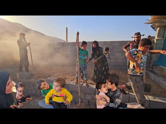 Village life. The effort of the Peren family to progress in the construction of a rural house