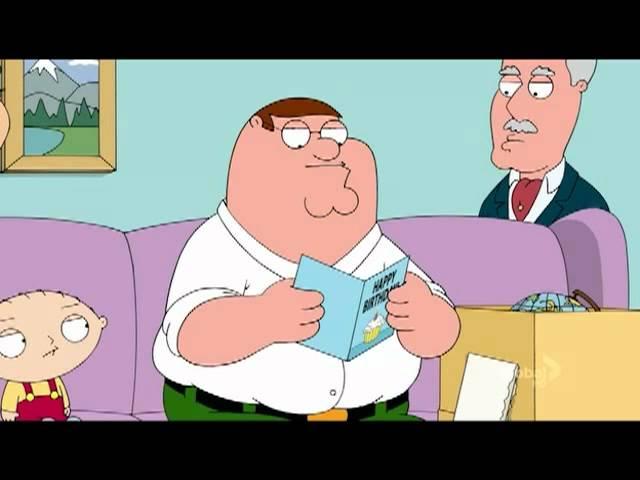 Family Guy "Happy Birthday Card Cleveland"