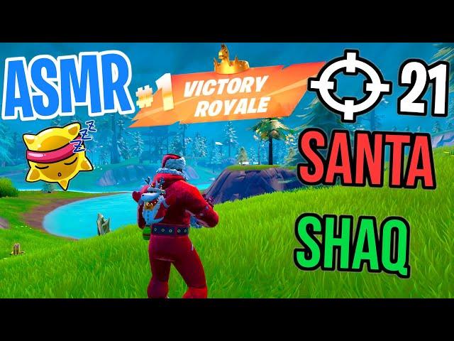 ASMR Gaming  Fortnite Christmas Santa Shaq Relaxing Story  Controller Sounds + Whispering 