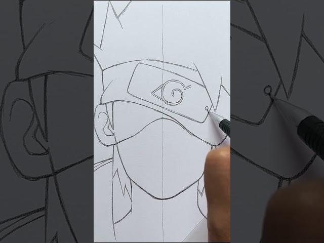 Easy anime drawings | how to draw Kakashi - [Naruto] | anime boy drawing step by step for beginners