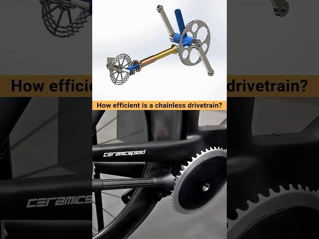 Chainless is 99% efficient compared to a conventional chain drivetrain  #cad #bicycle
