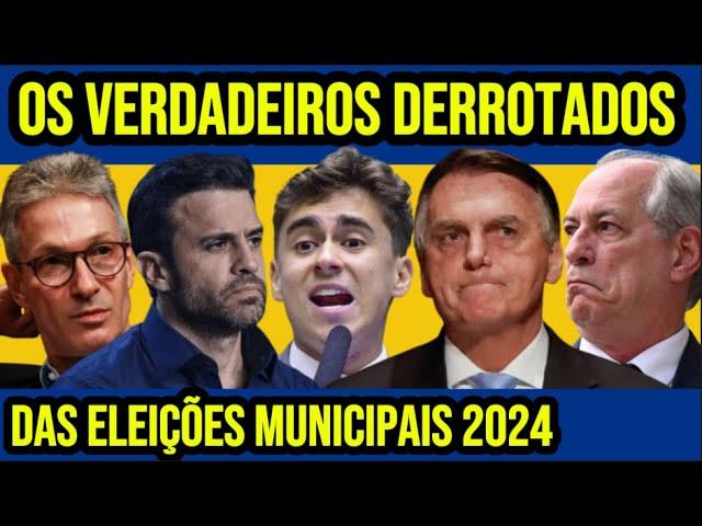 BOZO, NIKOLAS, CIRO, MARÇAL E ZEMA LEVAM UM BANHO DE REALIDADE E SAEM DERROTADOS DAS ELEIÇÕES