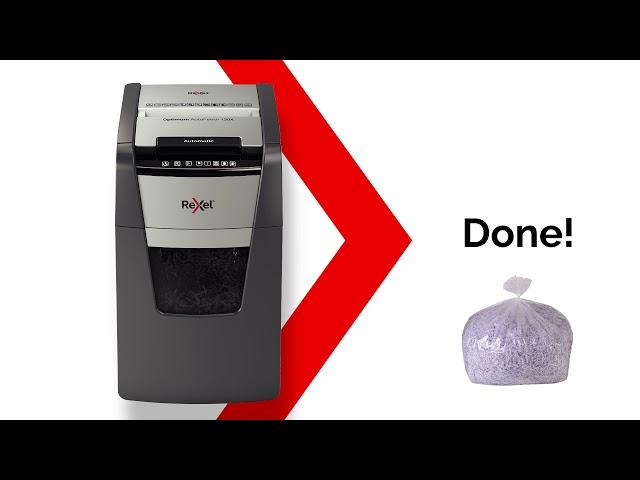 Rexel Optimum AutoFeed+ 130X Automatic Cross Cut Paper Shredder - Product video (EN)