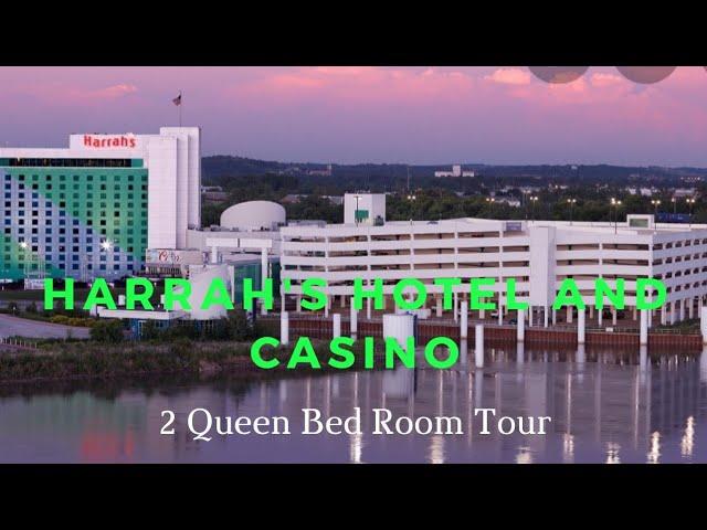 Harrahs Hotel and Casino| Council Bluffs Iowa| 2 Queen Bed Room Tour