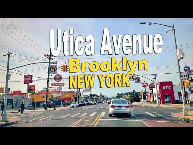 NYC SUMMER Driving Tour 4K - Utica Avenue - BROOKLYN, NEW YORK