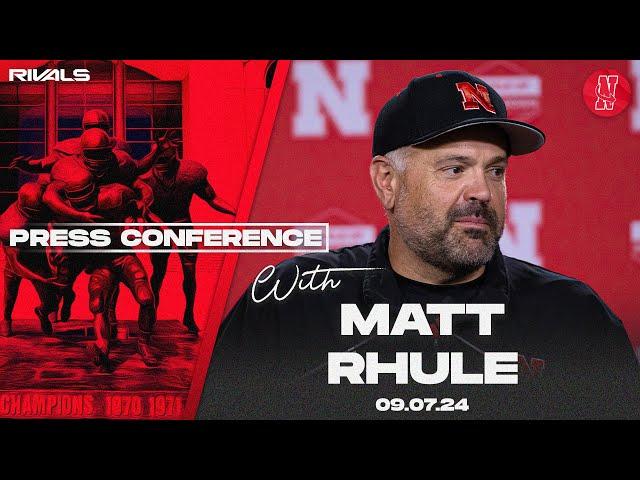 Nebraska Football: Matt Rhule press conference after beating Colorado (Sept. 7, 2024)