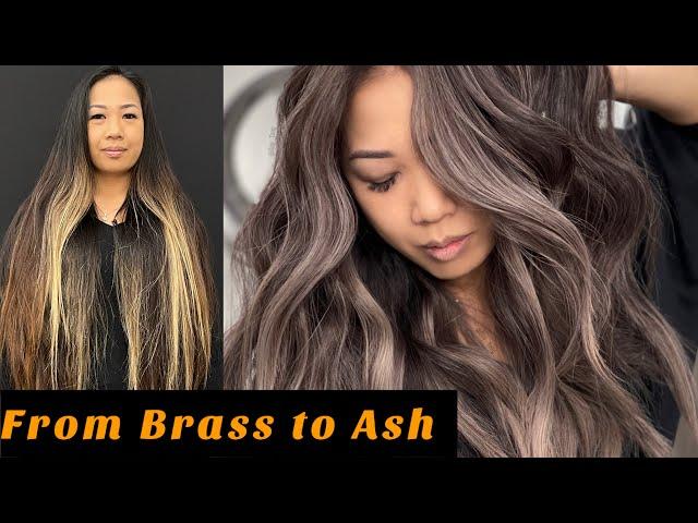 Brown Ash Blonde Hair Color / Shadow Ash 9, Misty Mauve