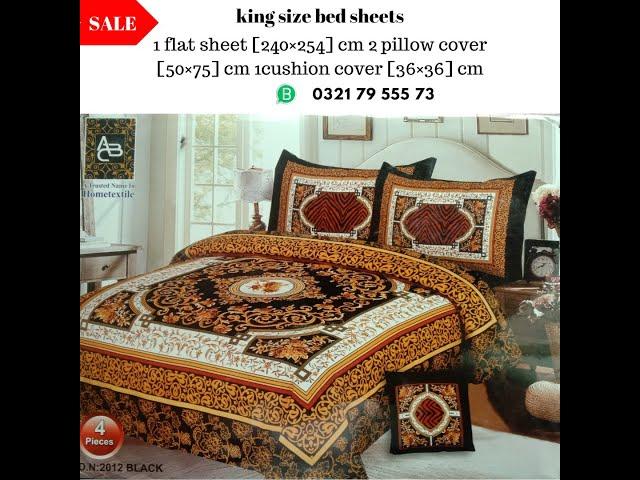 king size bed sheets 1 flat sheet [240×254] cm 2 pillow cover [50×75] cm 1cushion cover [36×36] cm