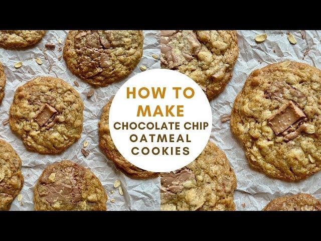 how to make chocolate chip oatmeal cookies - easy delicious cookie recipe