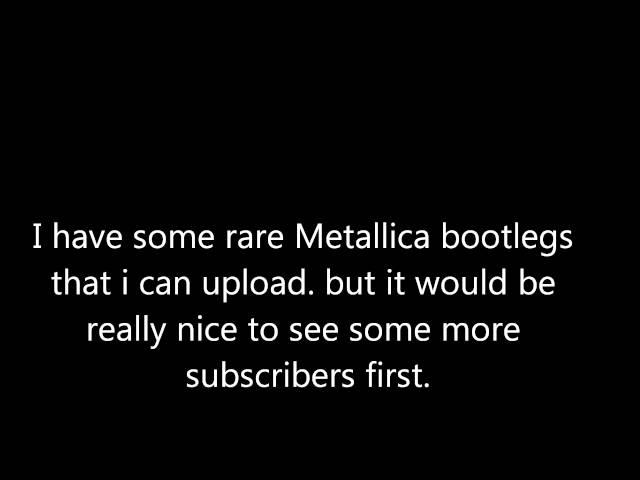 Metallica rare bootleg collection
