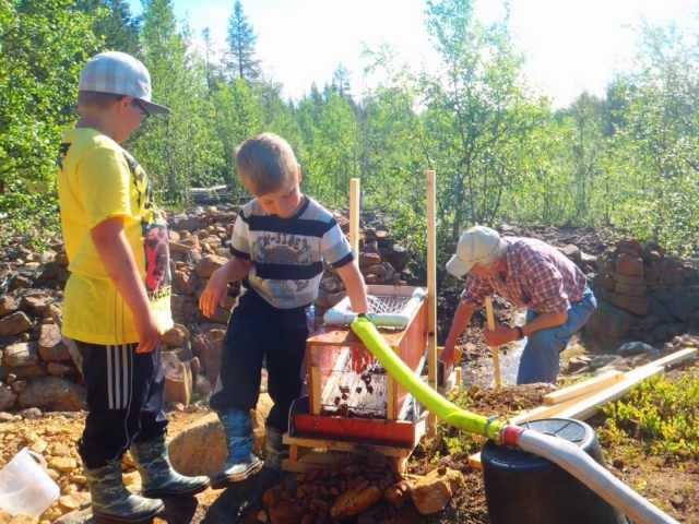 Gold prospecting with my 2 eldest sons in Finland summer 2011.