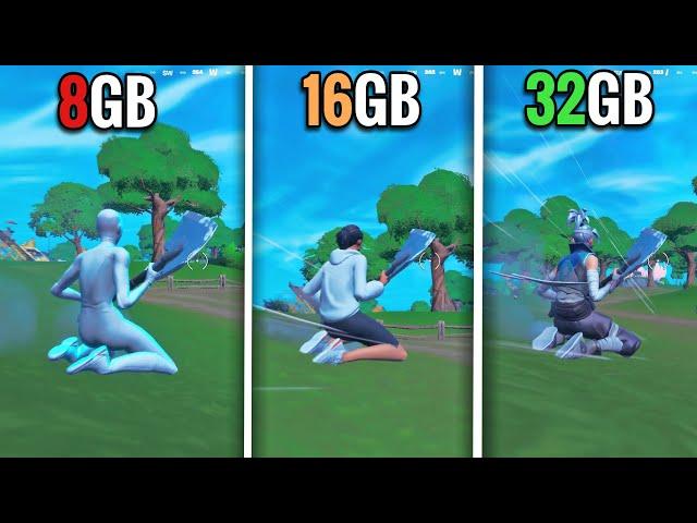 8GB vs 16GB vs 32GB RAM (FPS BOOST)