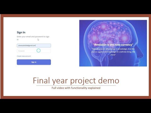 Final year project||FYP||Computer Science||Demo||Video 